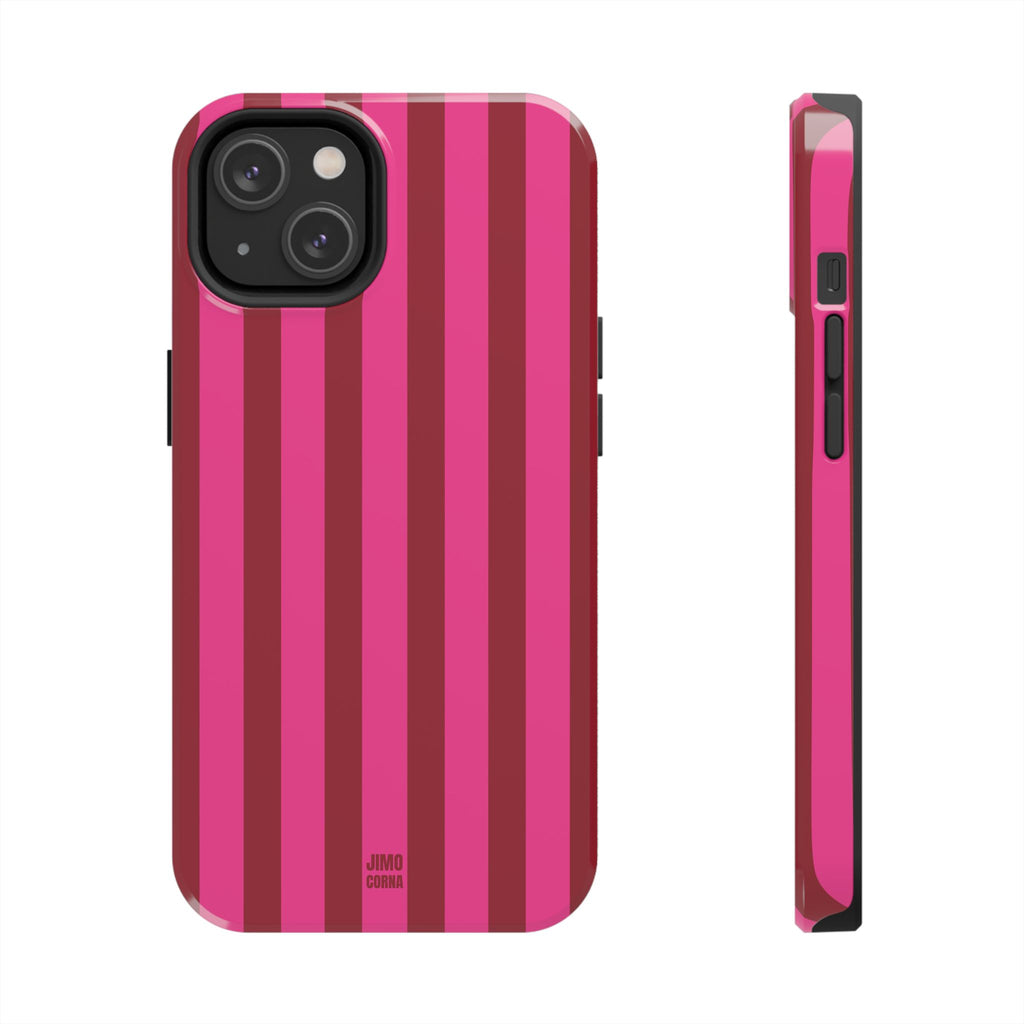 Strawberry Burst Bold Stripes