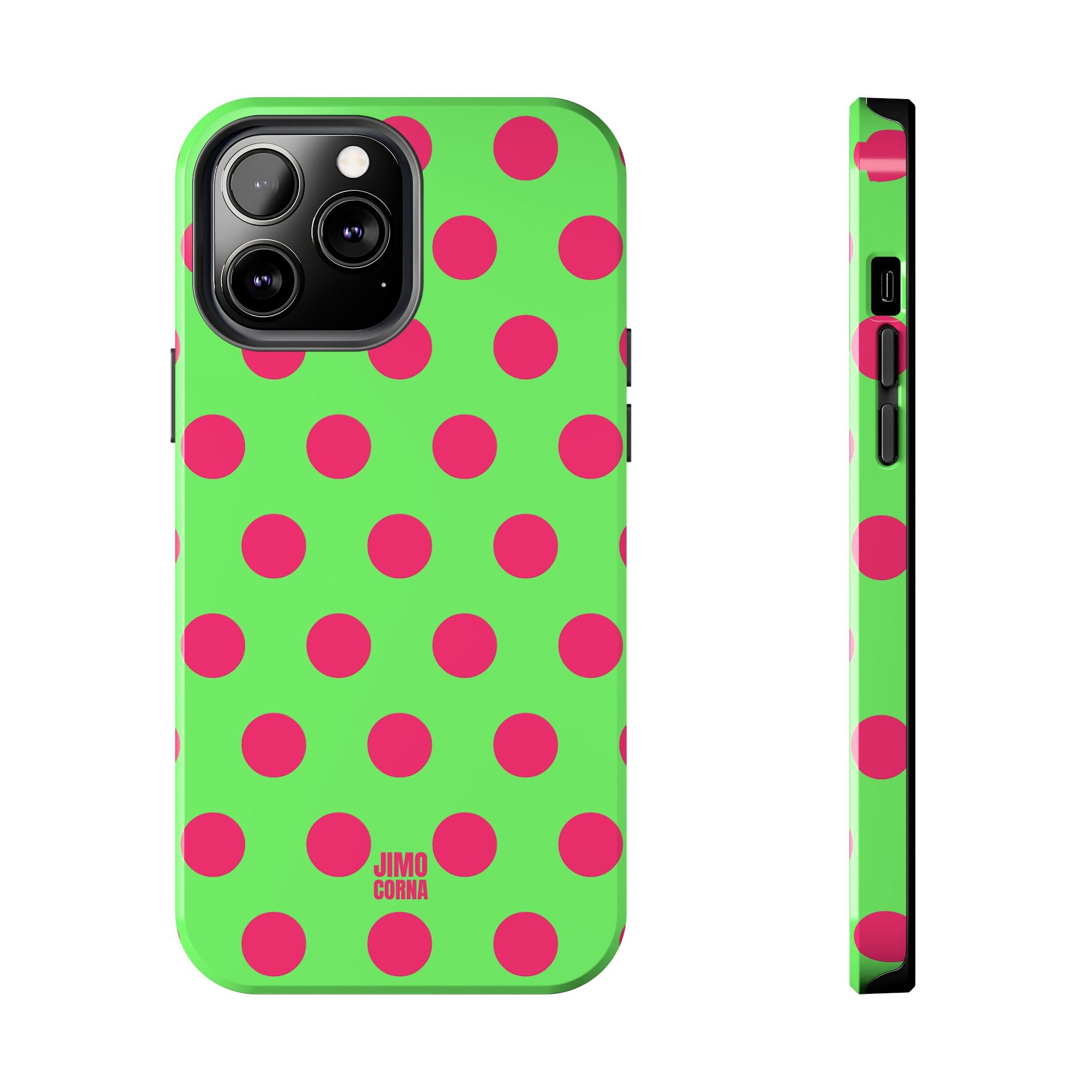 Big Polka Dot | Green and Pink