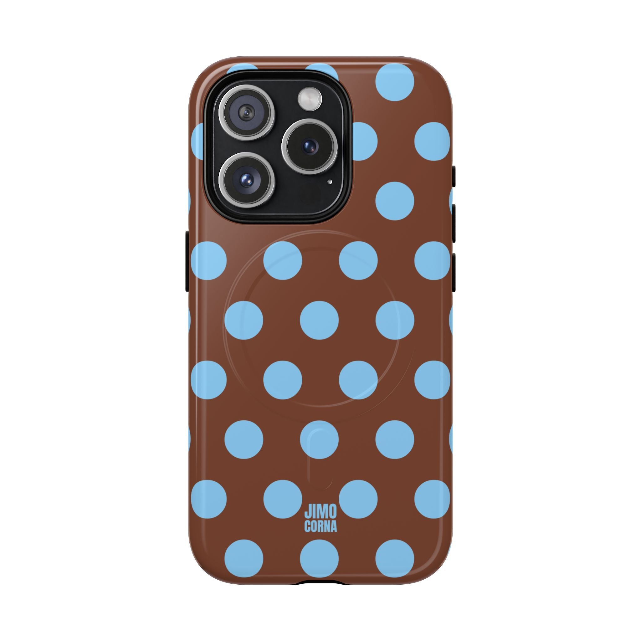 Big Polka Dot | Brown and Blue