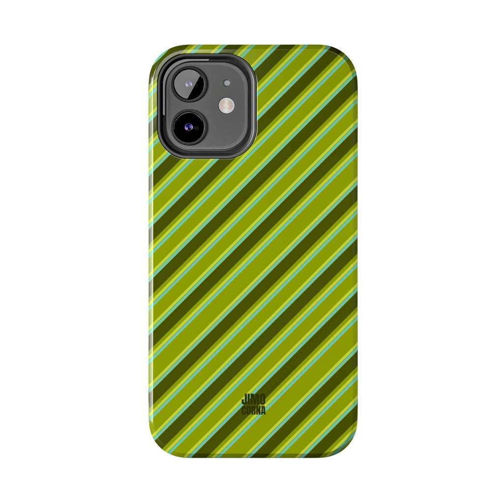 Angelina Stripes | Olive - iPhone Case