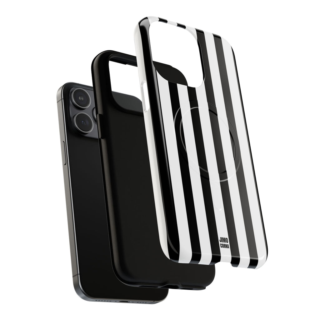 Bold Stripes MagSafe iPhone Case | Black and White