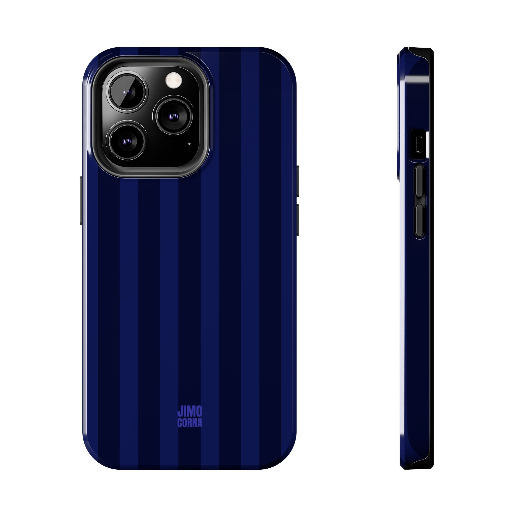 Bold Stripes iPhone Case | Navy Blue