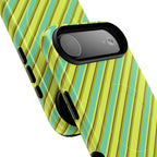 Angelina Stripes | Green - MagSafe iPhone Case
