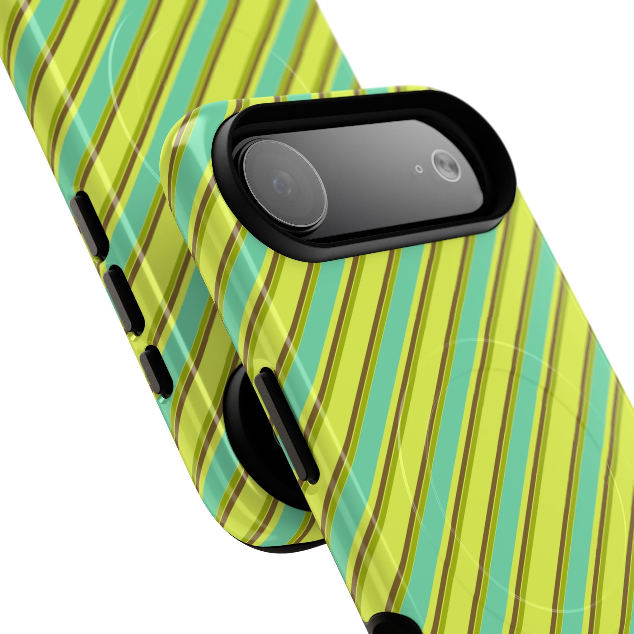 Angelina Stripes | Green - MagSafe iPhone Case