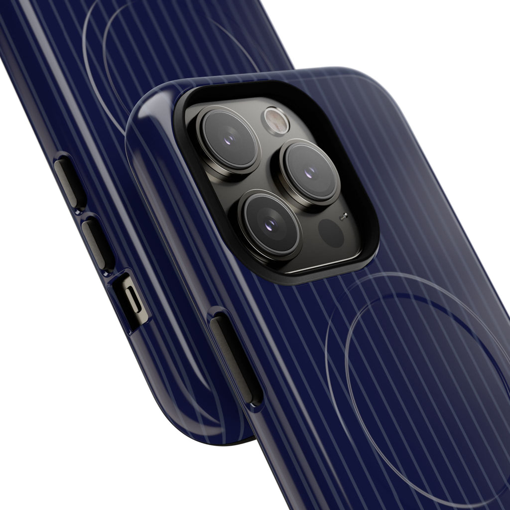 Navy Blue Soft Stripes