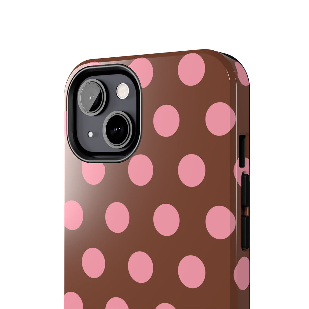 Big Polka Dot | Brown and Pink
