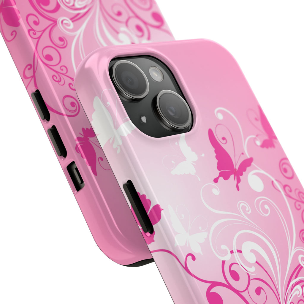 Pink Flutter Garden iPhone Case