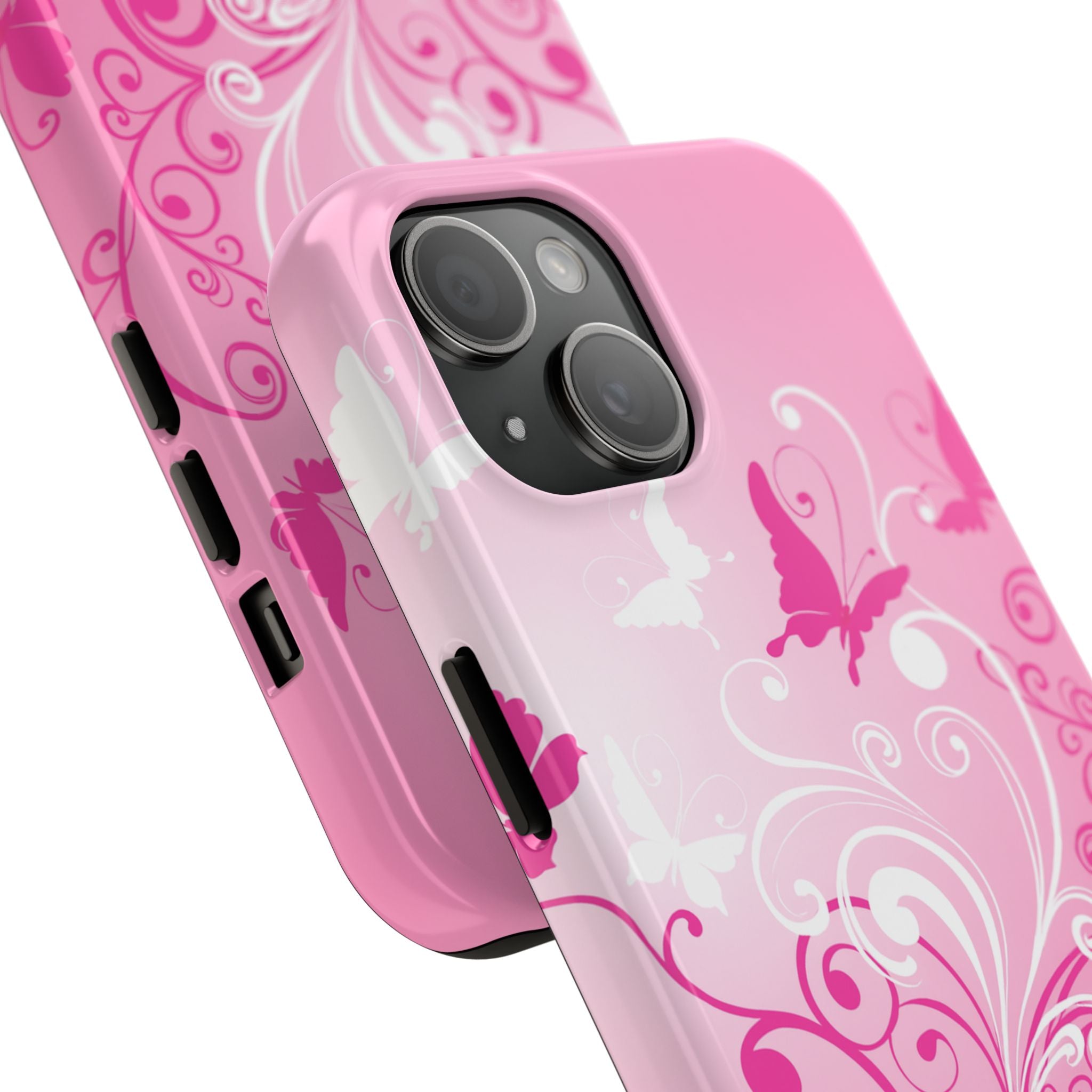 Pink Flutter Garden iPhone Case