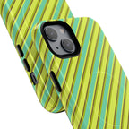 Angelina Stripes | Green - MagSafe iPhone Case