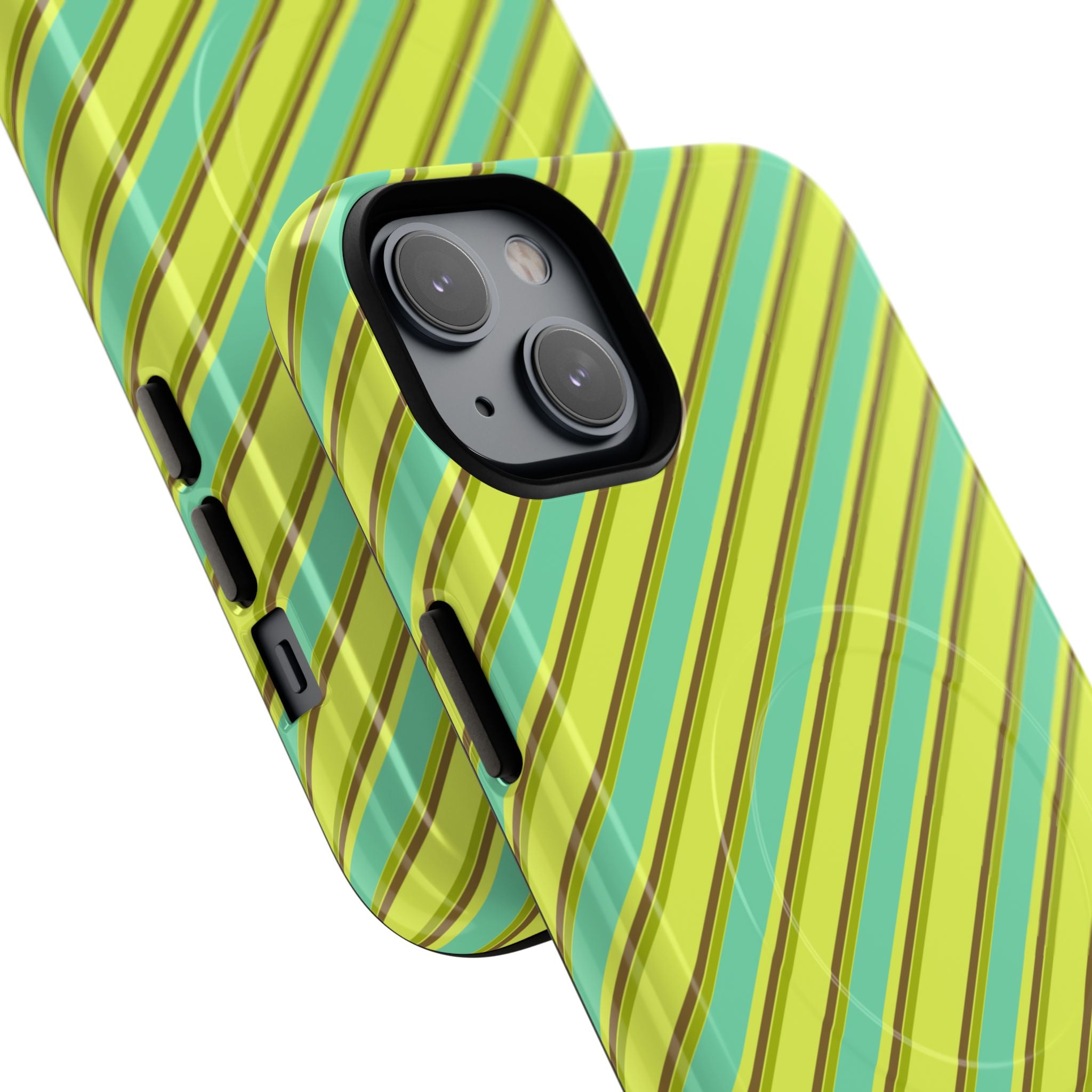 Angelina Stripes | Green - MagSafe iPhone Case