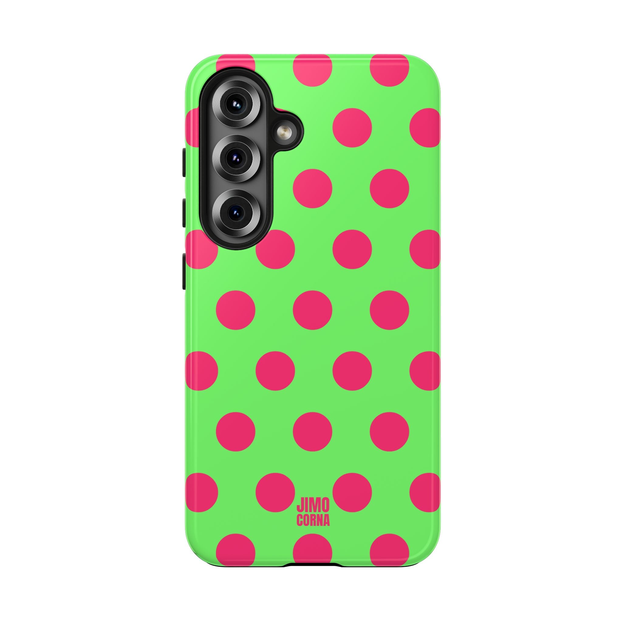 Big Polka Dot | Green and Pink