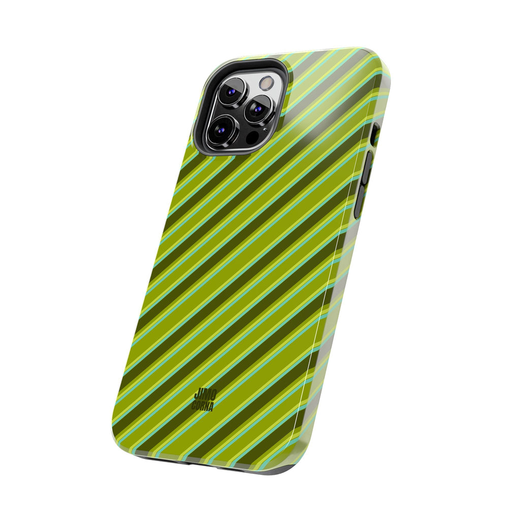 Angelina Stripes | Olive - iPhone Case