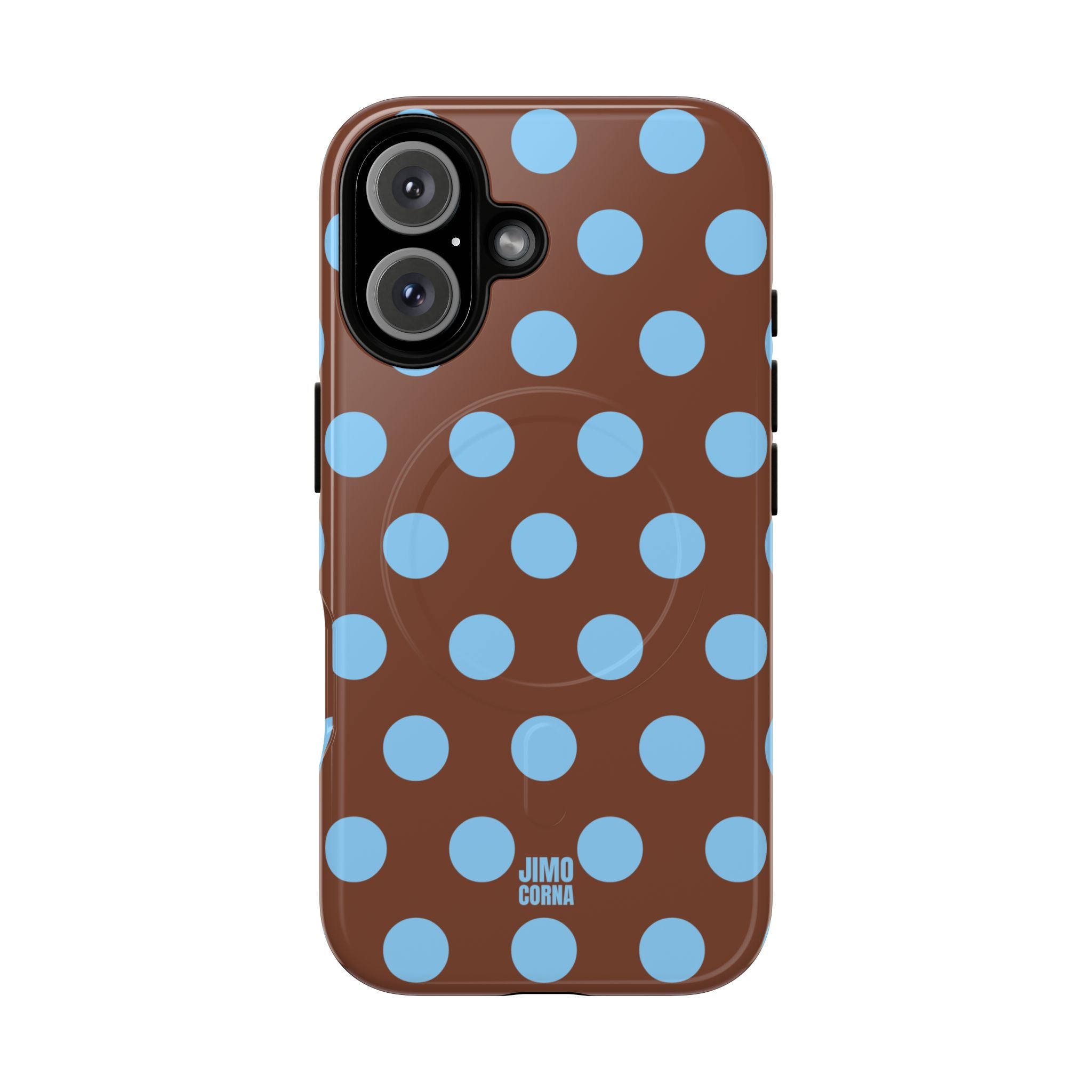 Big Polka Dot | Brown and Blue