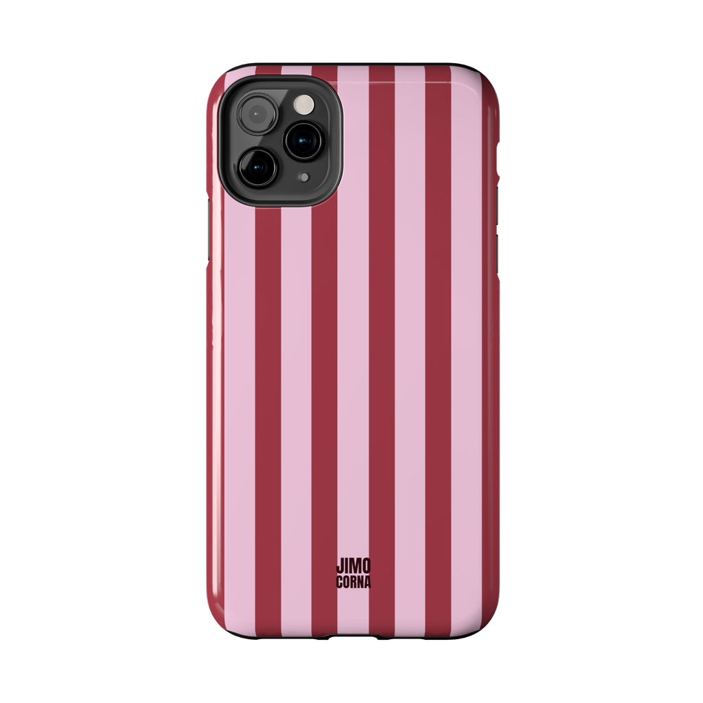 Bold Stripes iPhone Case | Pink and Red