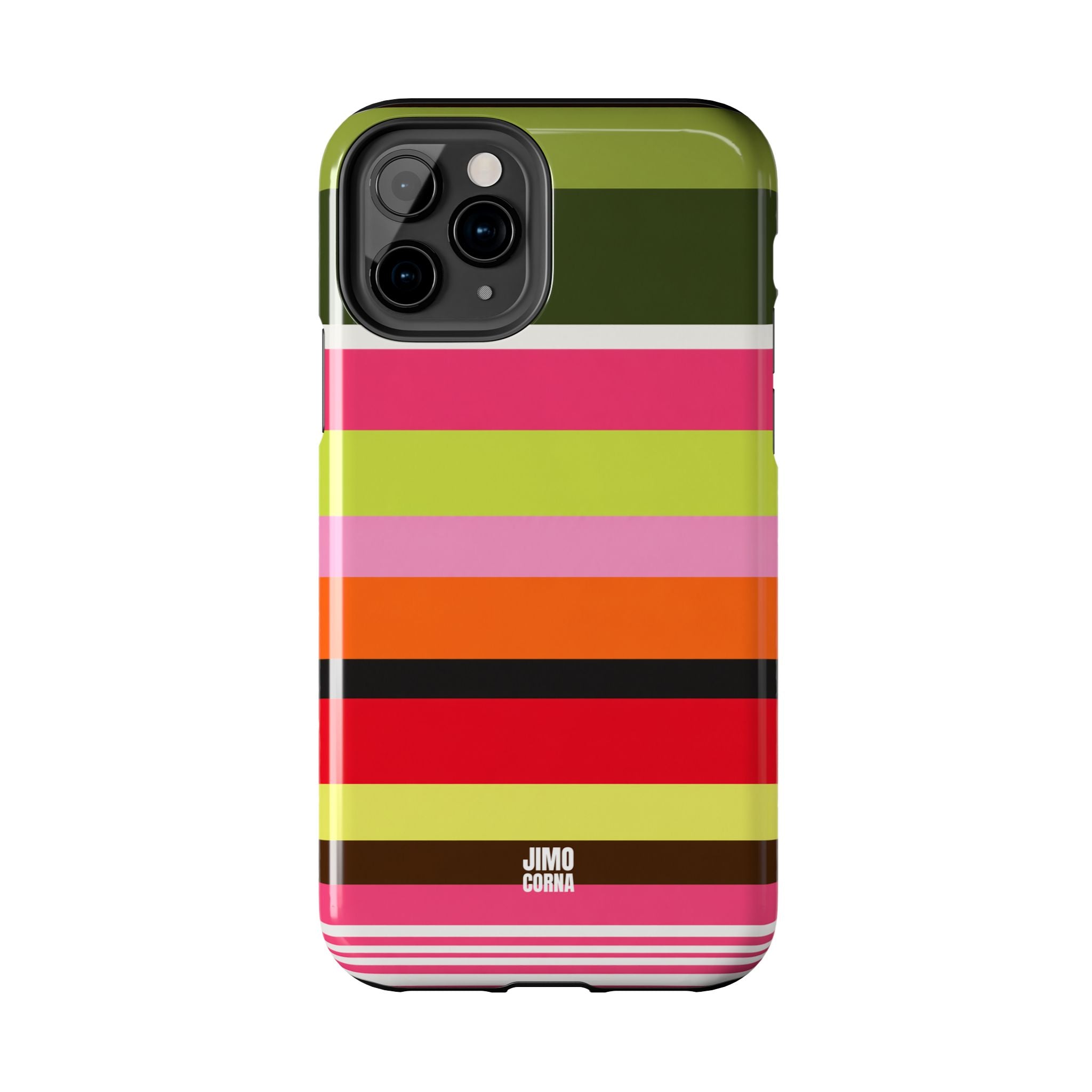Berry Citrus Stripe iPhone Case