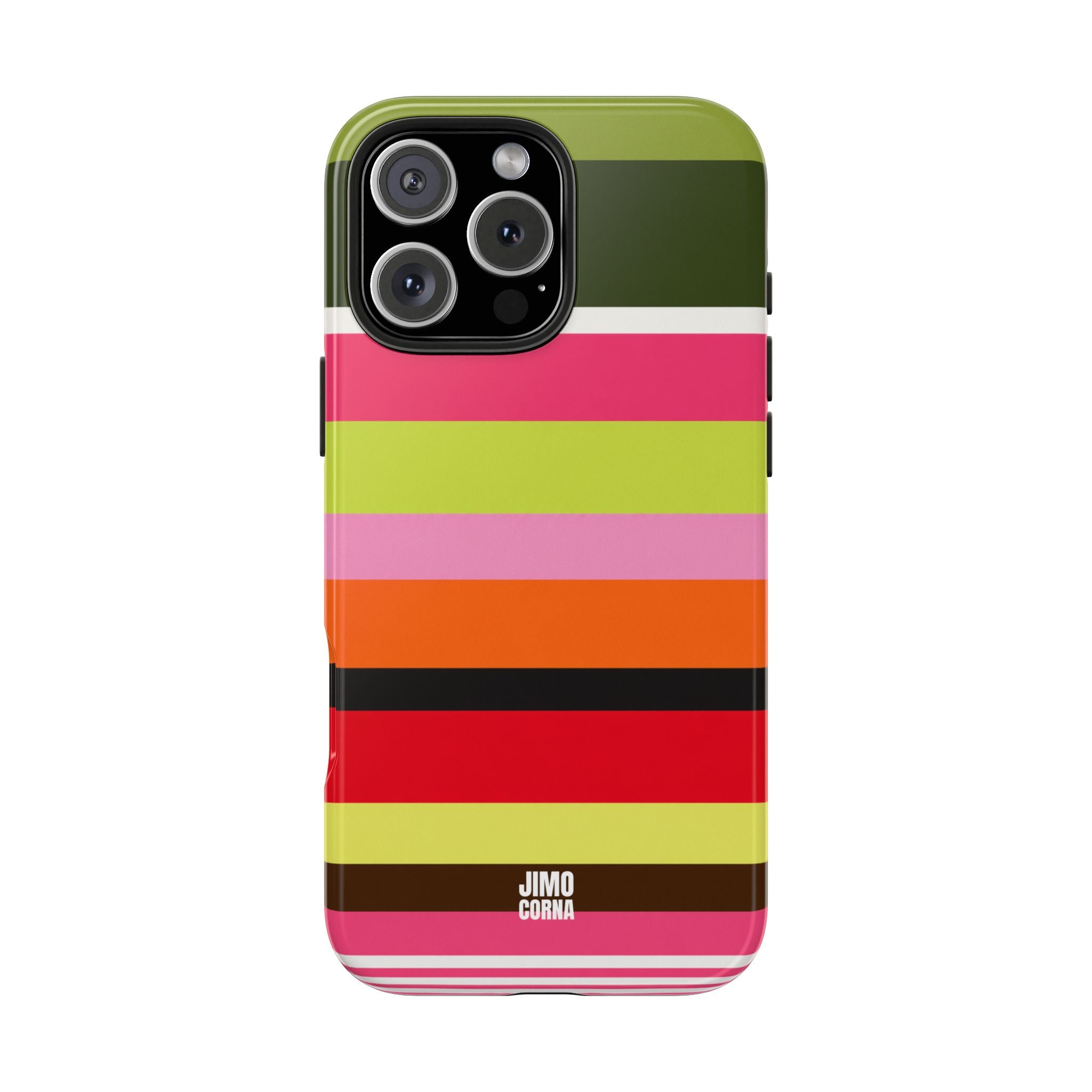 Berry Citrus Stripe iPhone Case