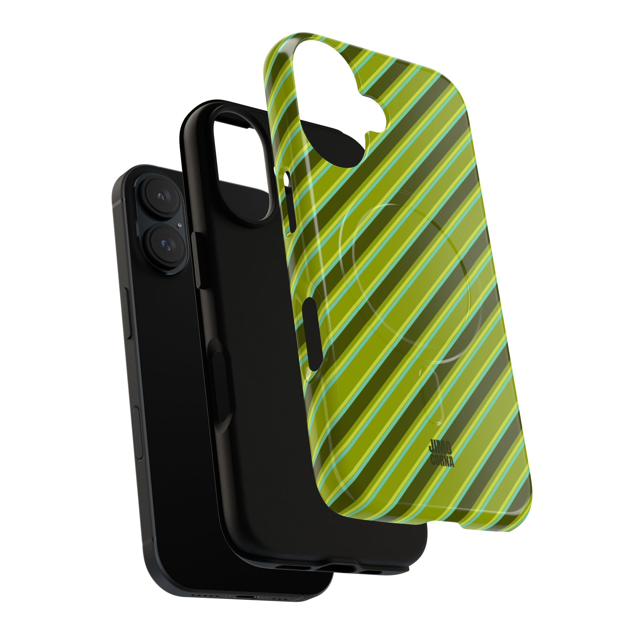 Angelina Stripes | Olive - MagSafe iPhone Case