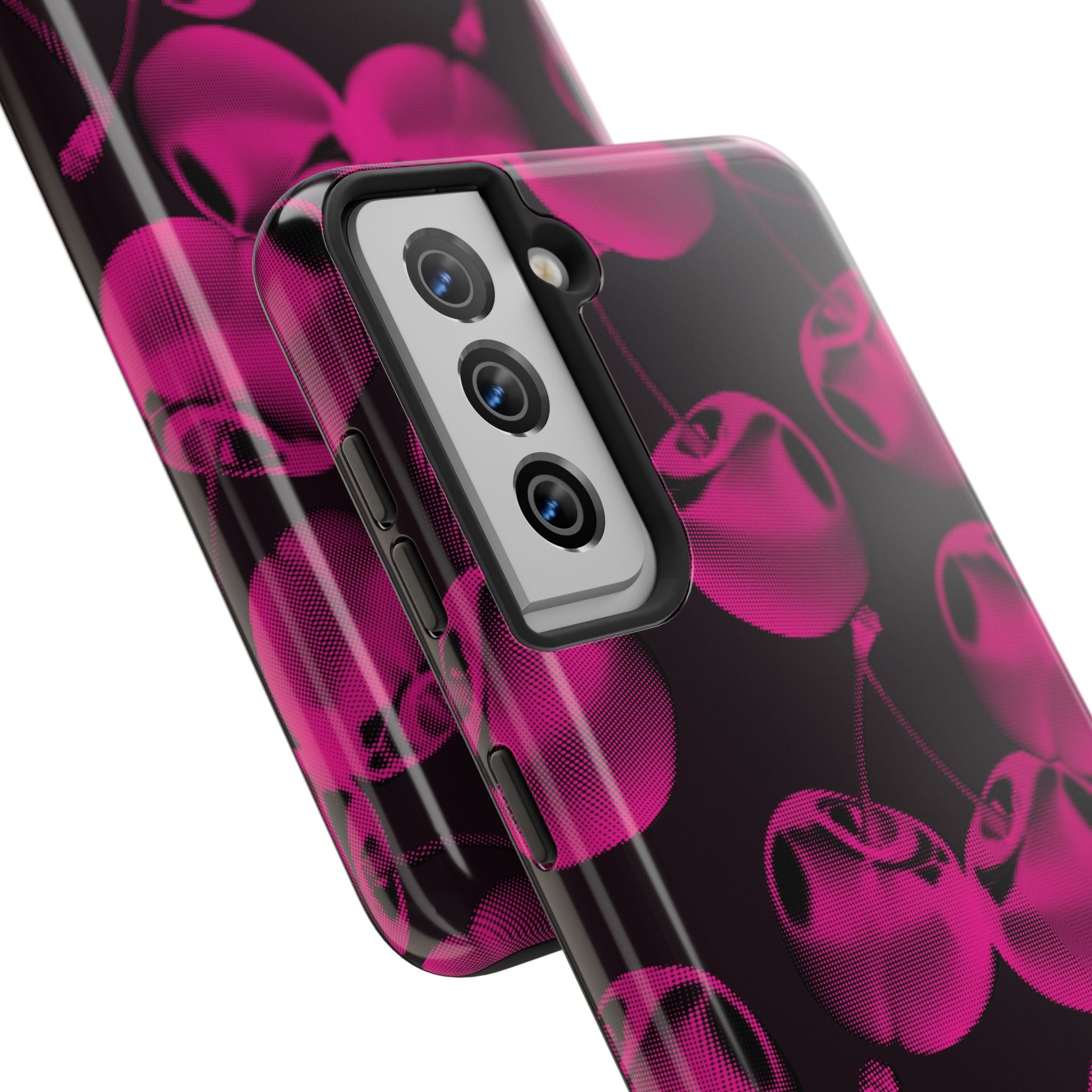 Hot Pink Retro Cherries