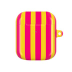 Bold Stripes AirPods Case | Pink and Yellow