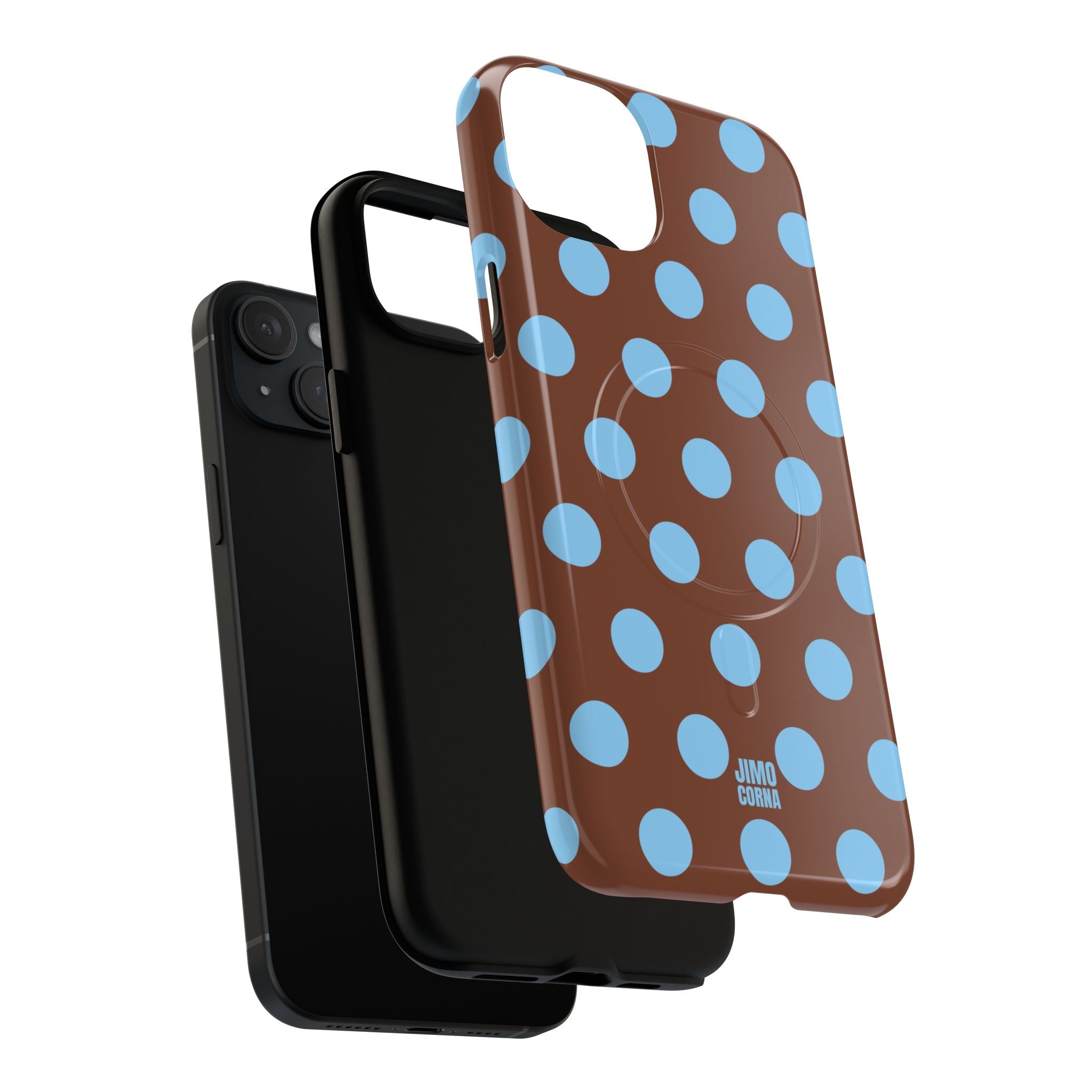 Big Polka Dot | Brown and Blue