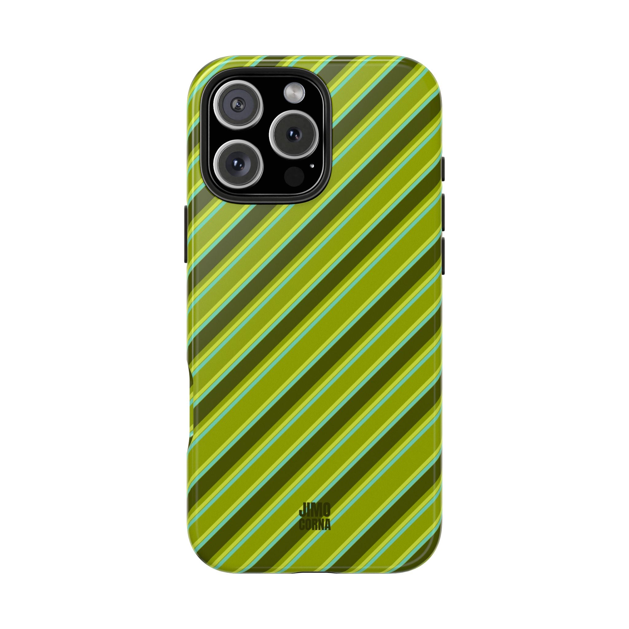Angelina Stripes | Olive - iPhone Case