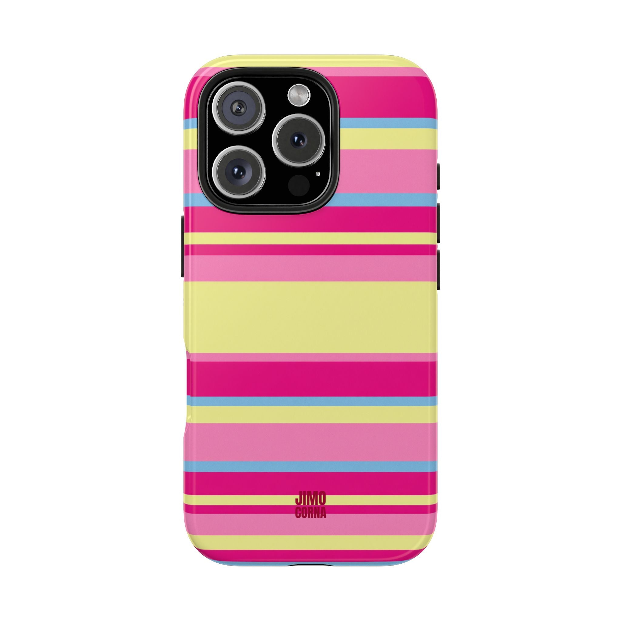 Lemonberry Stripe iPhone Case