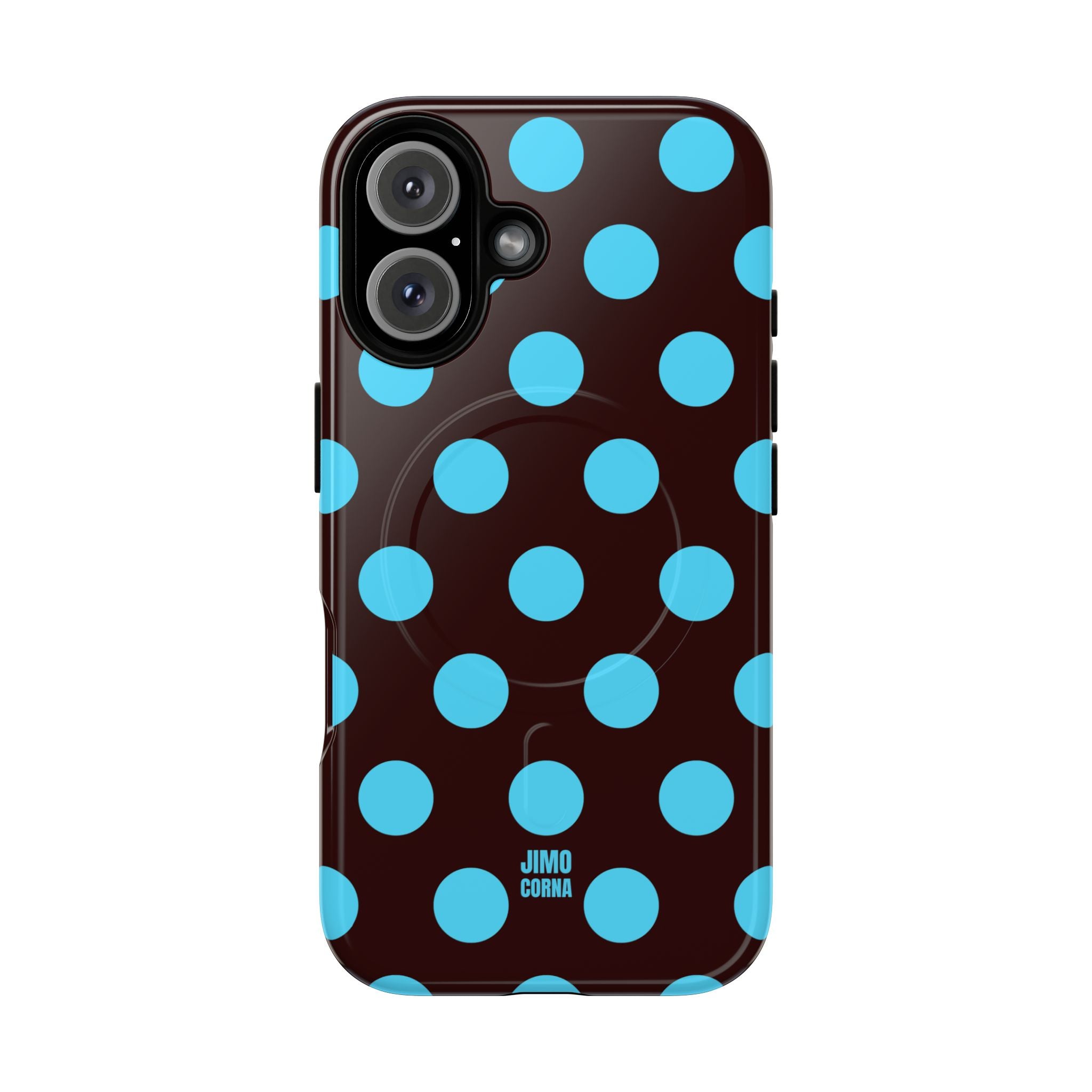 Big Polka Dot | Brown and Blue