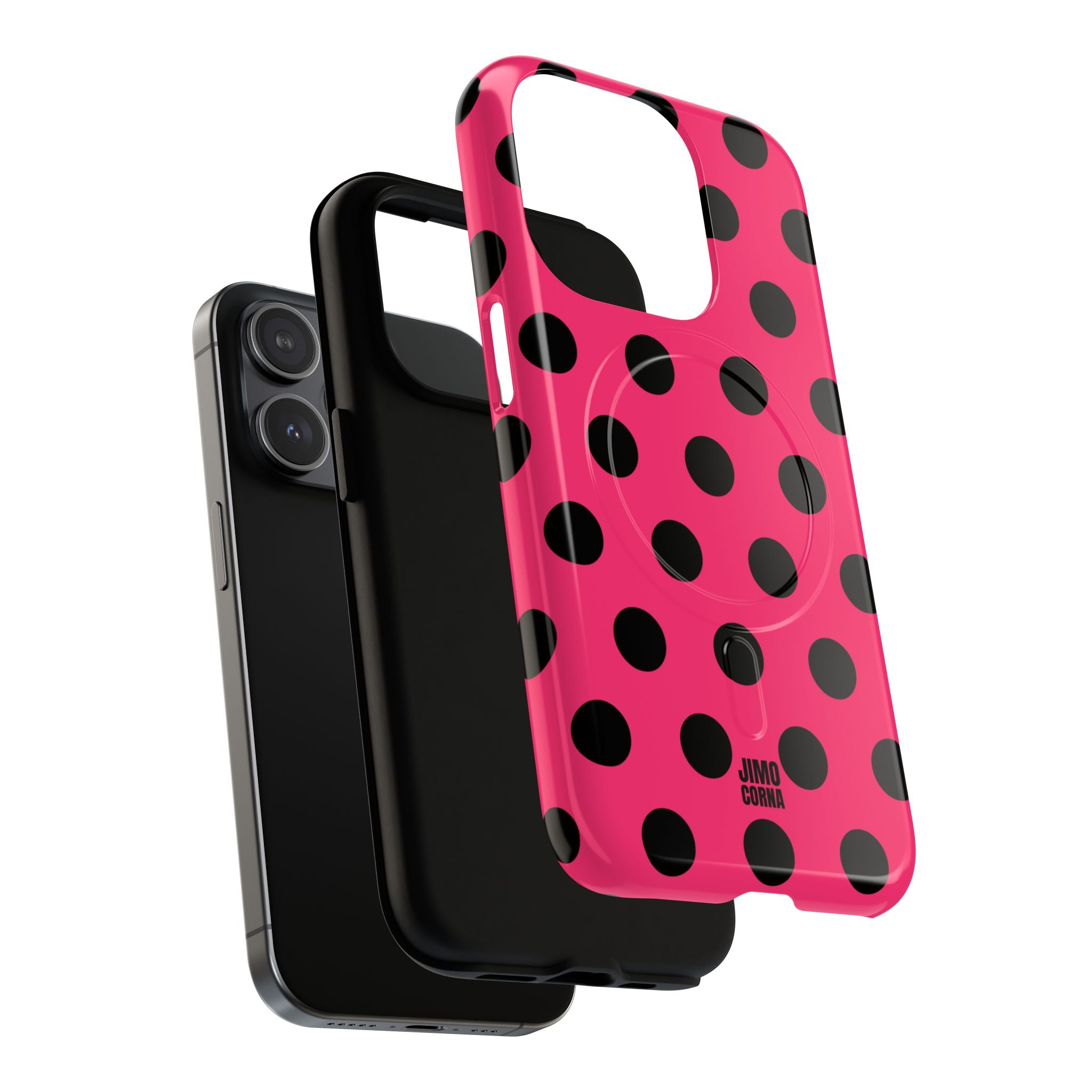 Big Polka Dot | Hot Pink and Black