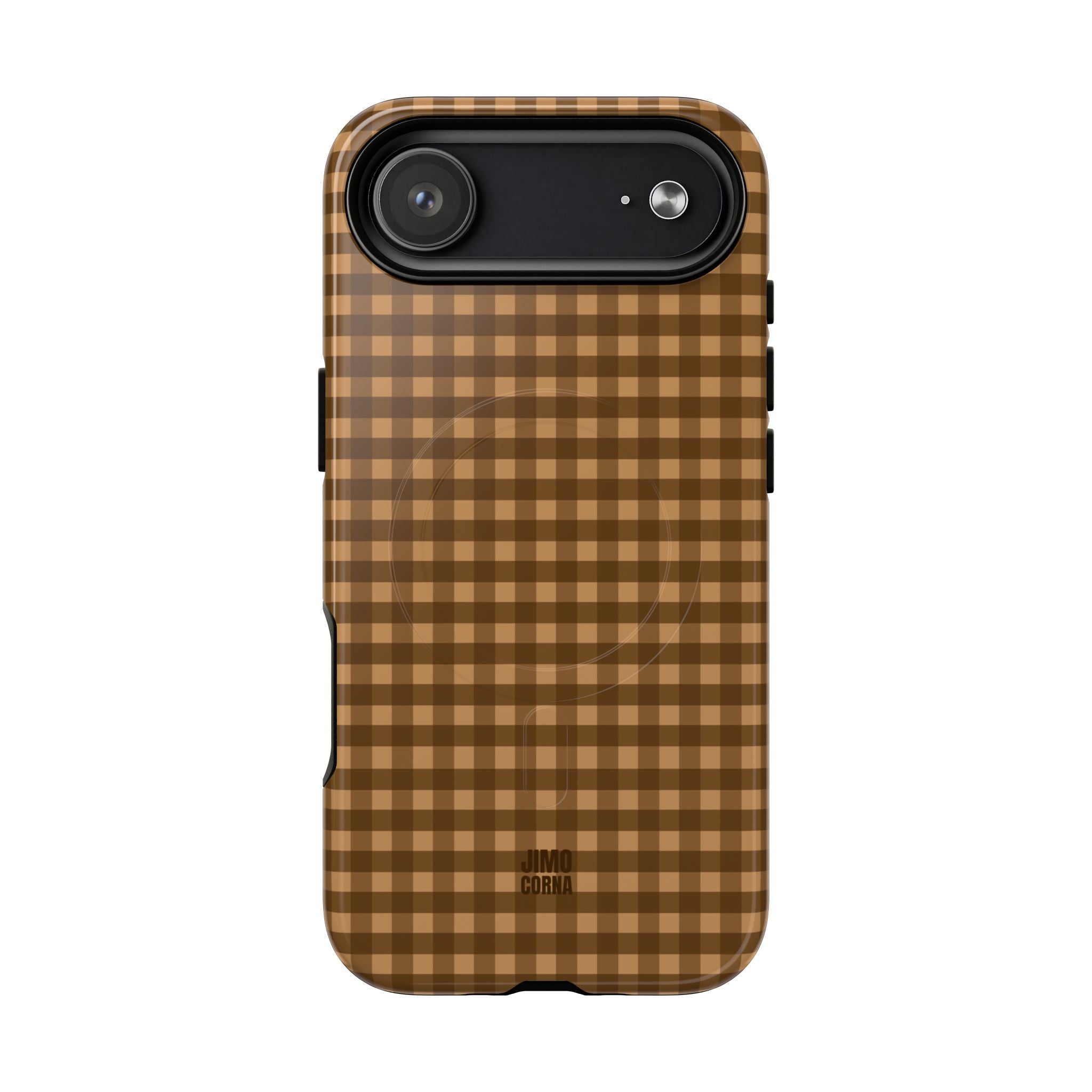 Farm Gingham MagSafe iPhone Case | Brown