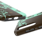Y2K Floral iPhone Case | Brown and Mint