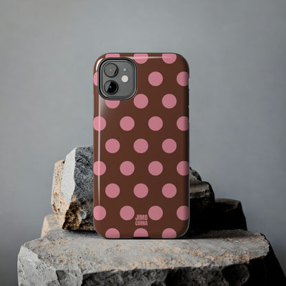 Big Polka Dot | Brown and Pink