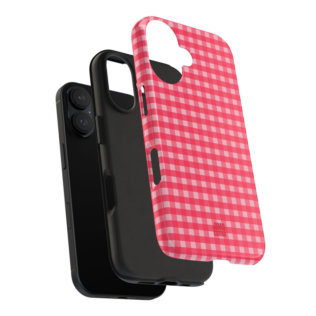 Farm Gingham iPhone Case | Hot Pink