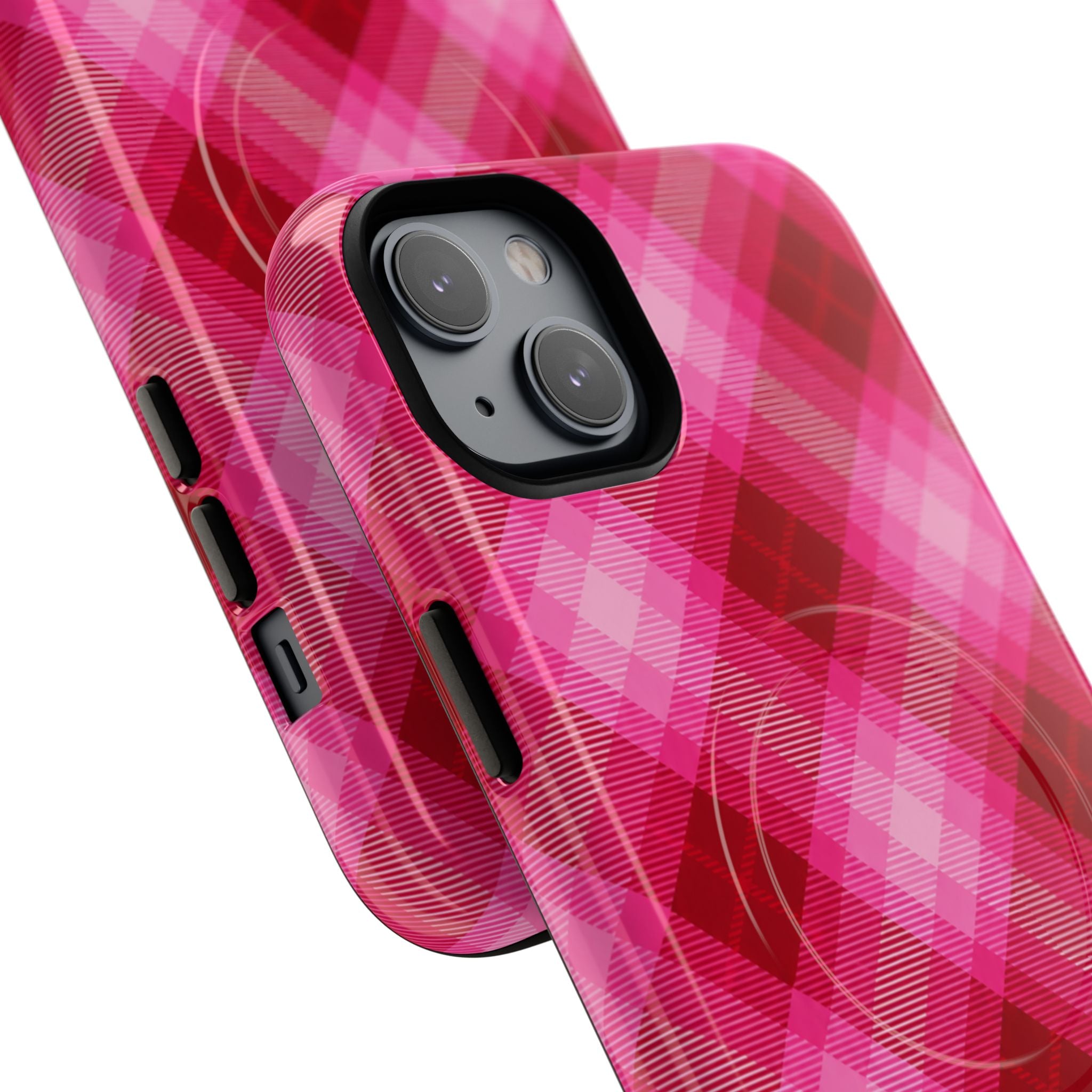 Pink Picnic Plaid MagSafe iPhone Case