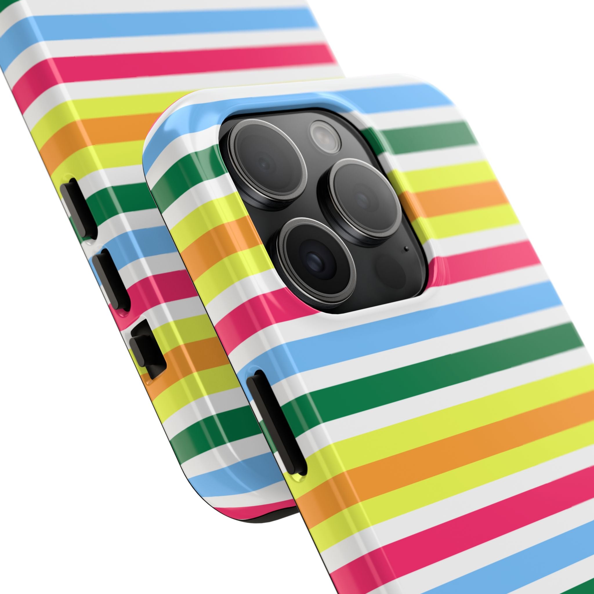 Rainbow Sorbet Stripe iPhone Case