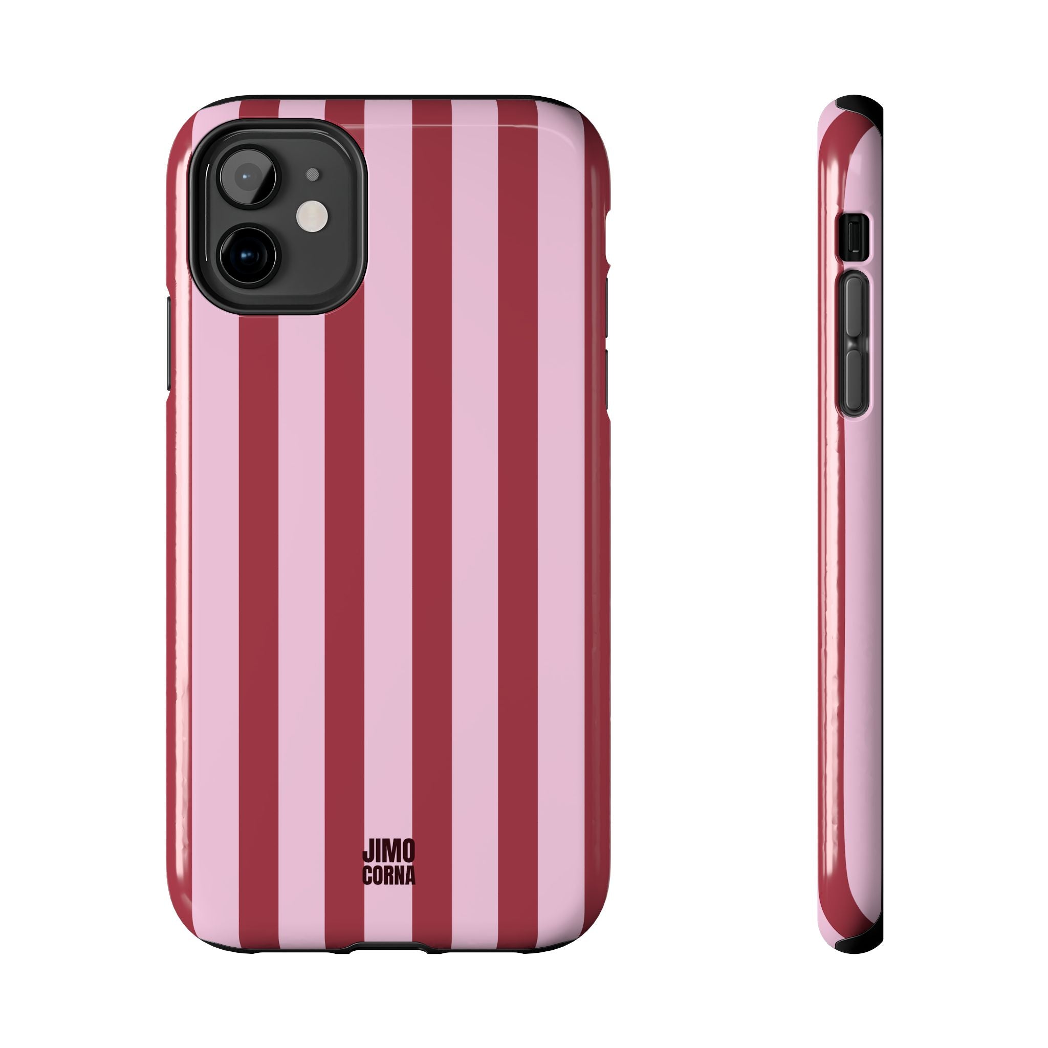 Bold Stripes iPhone Case | Pink and Red