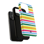Rainbow Sorbet Stripe MagSafe iPhone Case