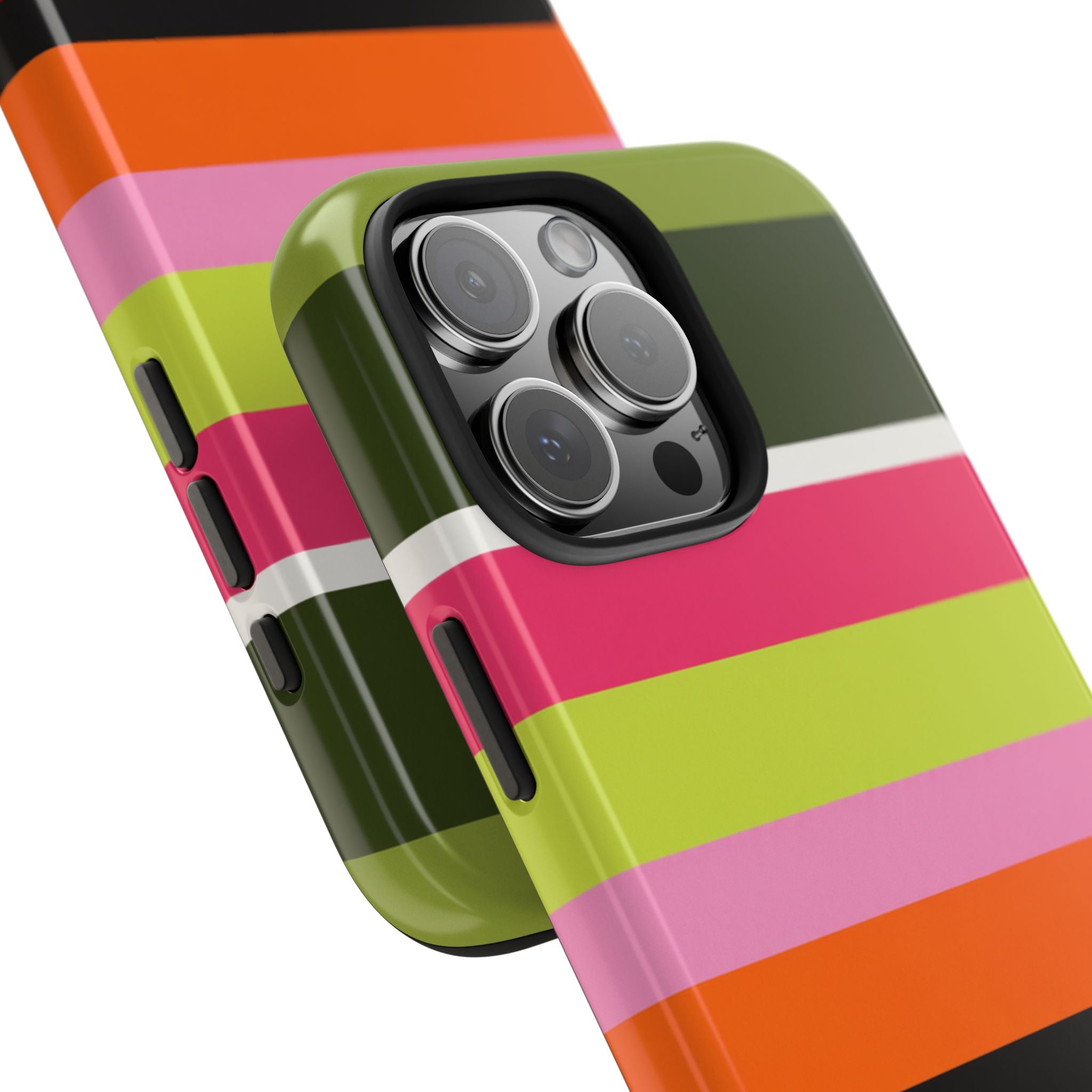 Berry Citrus Stripe iPhone Case