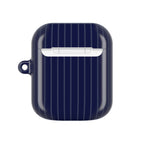 Navy Blue Soft Stripes AirPods Case