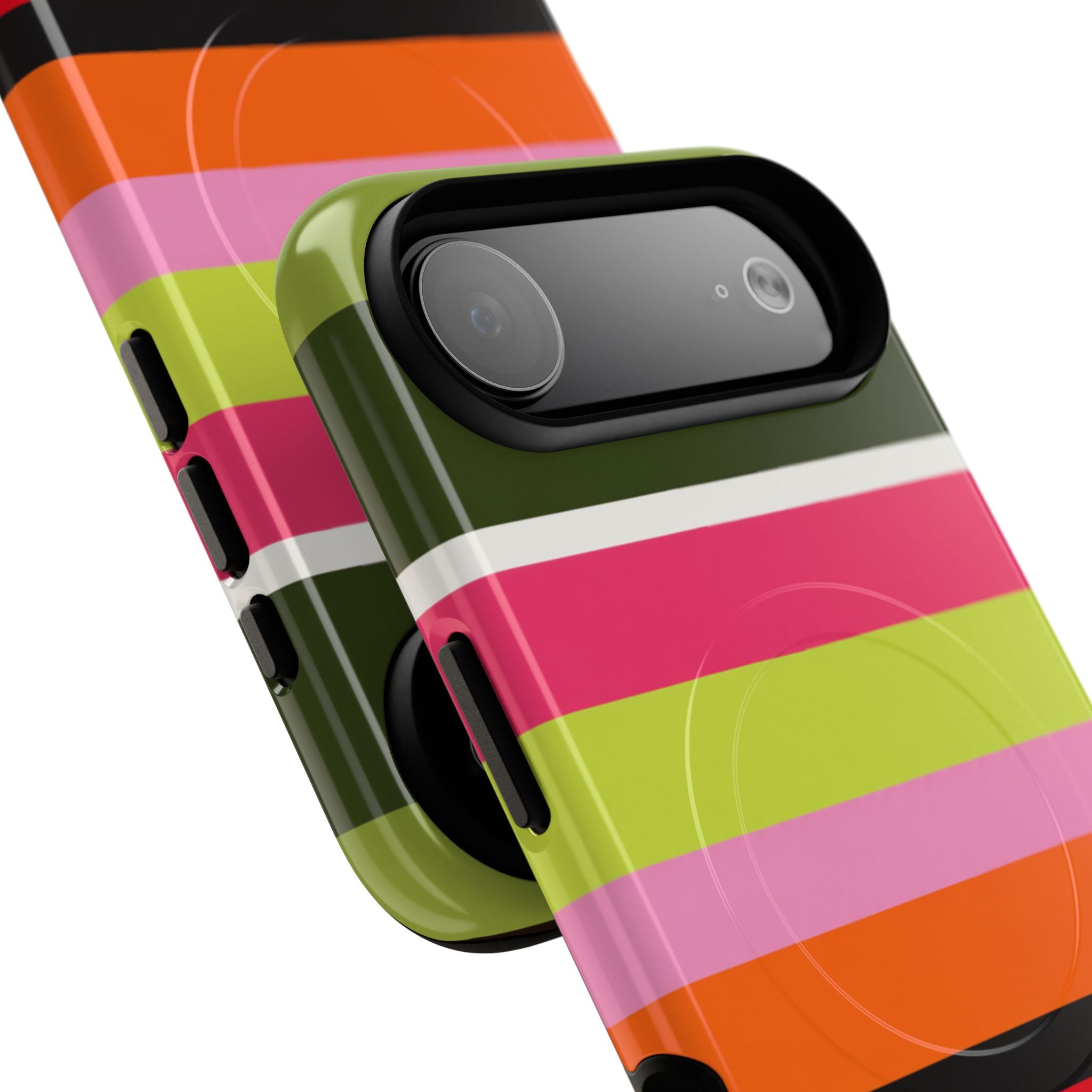 Berry Citrus Stripe MagSafe iPhone Case