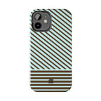 Asymmetrical Lines iPhone Case | Blue and Brown