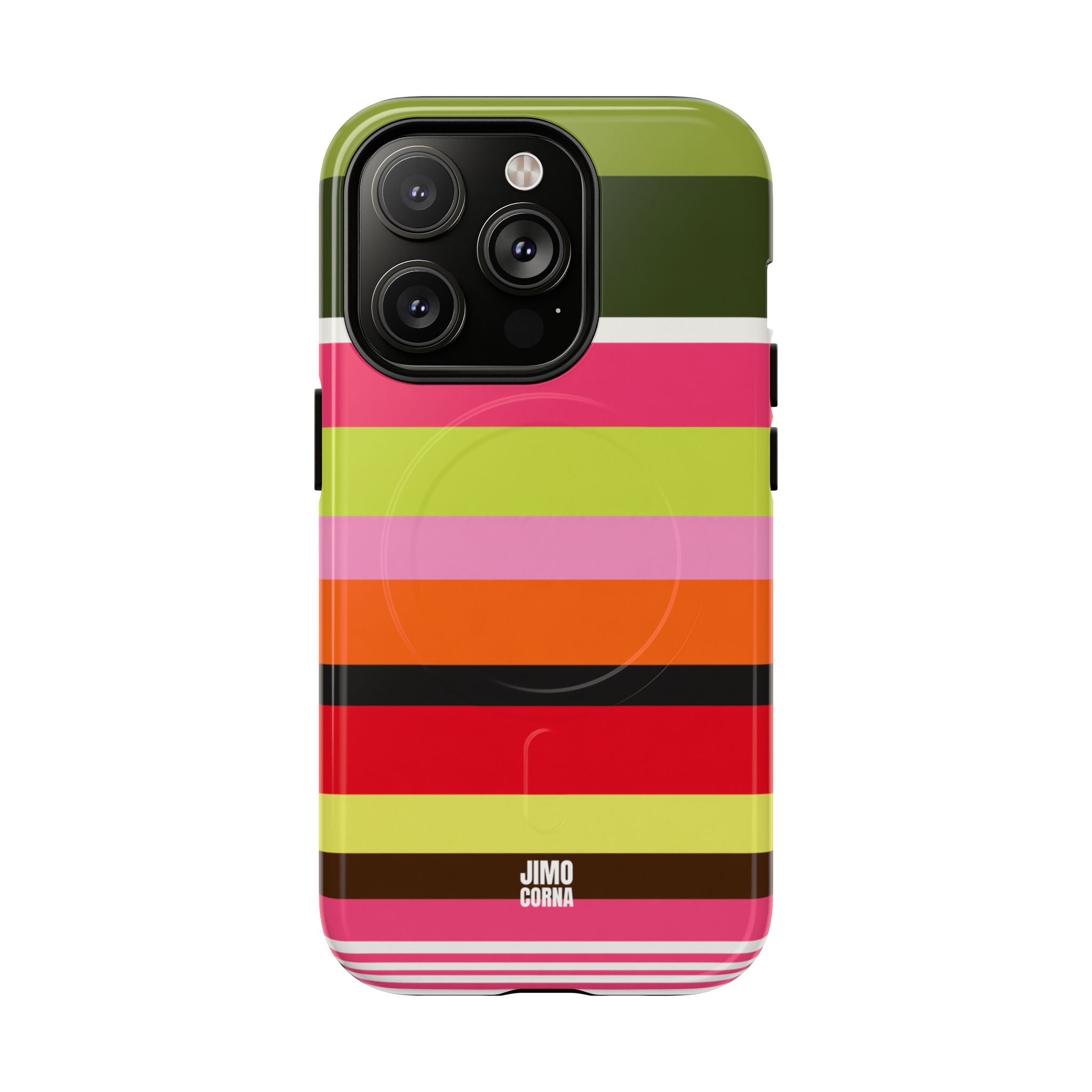Berry Citrus Stripe MagSafe iPhone Case
