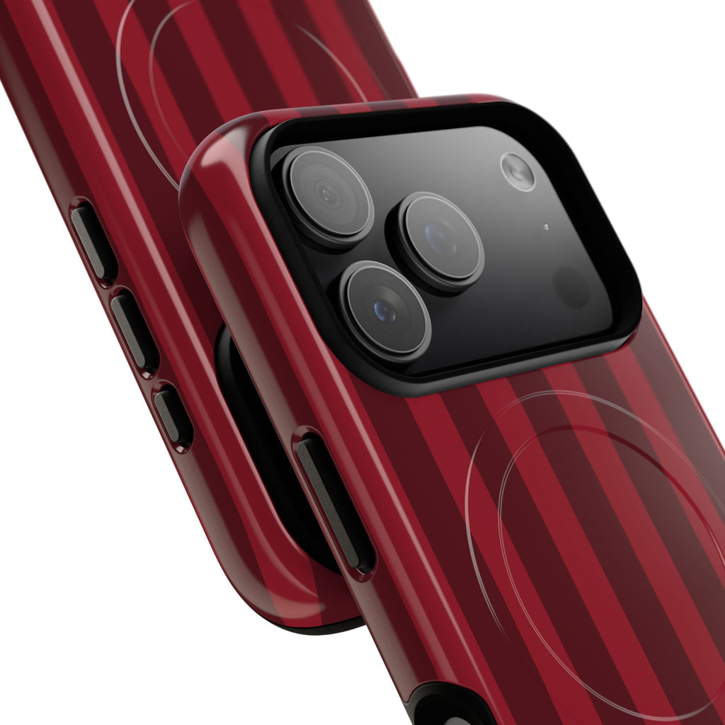 Bold Stripes MagSafe iPhone Case | Cherry