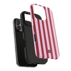 Bold Stripes iPhone Case | Pink and Red