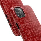 Holiday Knit | Red iPhone Case