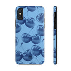 Blue Retro Cherries