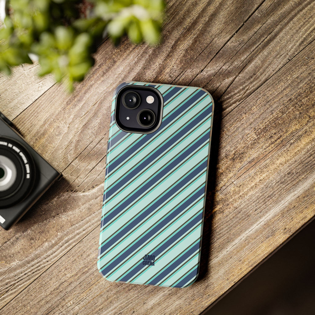 Angelina Stripes | Blue - iPhone Case