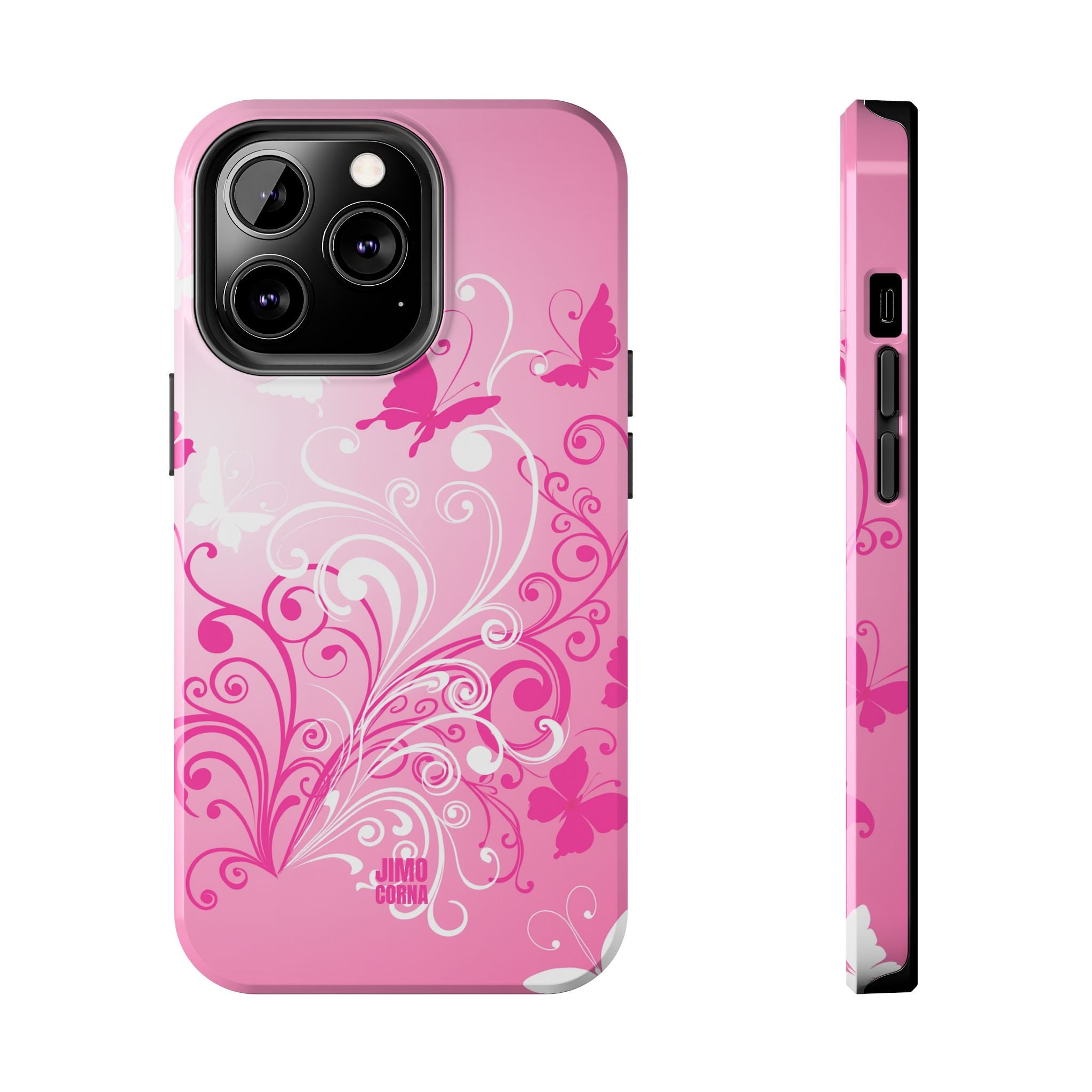 Pink Flutter Garden iPhone Case
