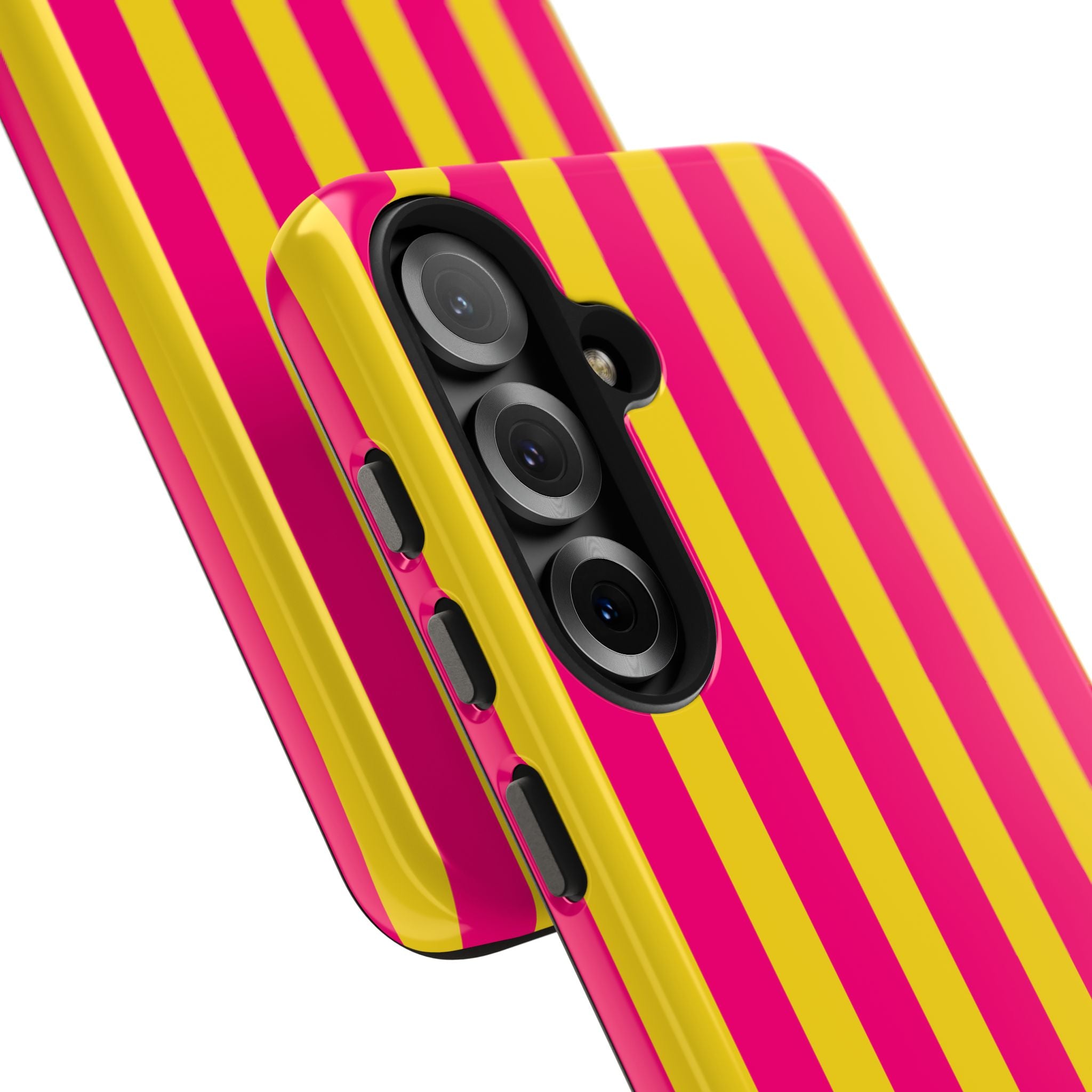 Bold Stripes Samsung Galaxy Case | Pink and Yellow