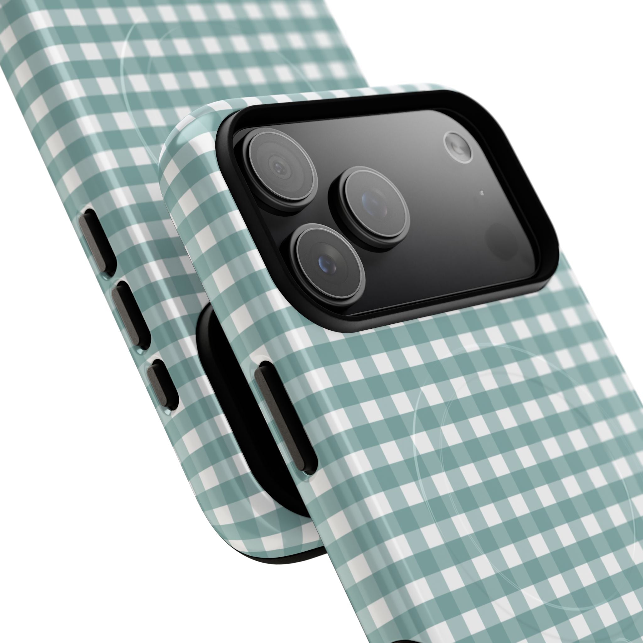 Farm Gingham MagSafe iPhone Case | Blue
