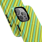 Angelina Stripes | Green - MagSafe iPhone Case